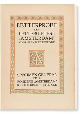[SPECIMEN BOOK — LETTERGIETERIJ “AMSTERDAM” VOORHEEN N. TETTENRODE]. Letterproef der Lettergieterij “Amsterdam” Voorheen N. Tettenrode,